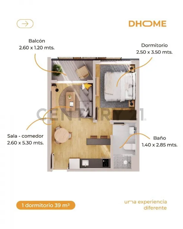 DEPARTAMENTO EN POZO DE 1 DORMITORIO EN DHOME RECOLETA EN VENTA — фото 2