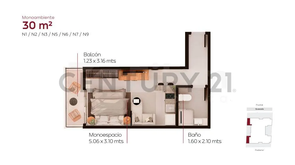 MONOAMBIENTE EN POZO EN FILUM RECOLETA A 100mts del Shopp. Mariscal! EN VENTA — фото 2