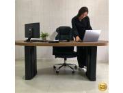 ESCRITORIO EXECUTIVE ORGANIC MOVELMAX CHARUTO/NEGRO