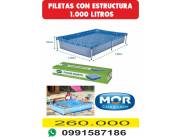 Piscina con armazon de hierro