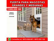 Puerta para Mascotas Grandes y Medianas color Blanco