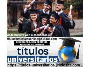 TITULOS UNIVERSITARIOS MAESTRIAS DOCTORADOS Y MAS