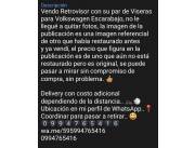 Retrovisor con Viseras para fusca