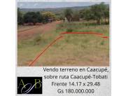 Terreno en Caacupe casi ruta Tobati