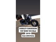 HARLEY DAVIDSON FAT BOB 103 Mod 2015 Con 200 Kms