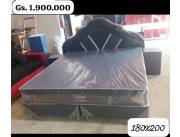 Sommier Vital 90kg por lado negro 180x200cm