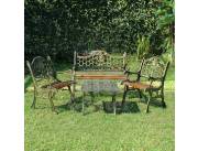 JUEGO DE JARDIN CABALLITO HIERRO Y MADERA