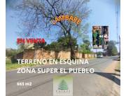 EXCLUSIVO TERRENO ESQUINERO DE 663 M² EN ZONA PREMIUM SUPER EL PUEBLO - LAMBARÉ