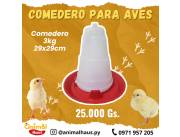 Comedero plástico 3kg aves gallinas pollitos