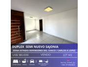 VENDO O ALQUILO amplio y luminoso dúplex en Sajonia semi nuevo.
