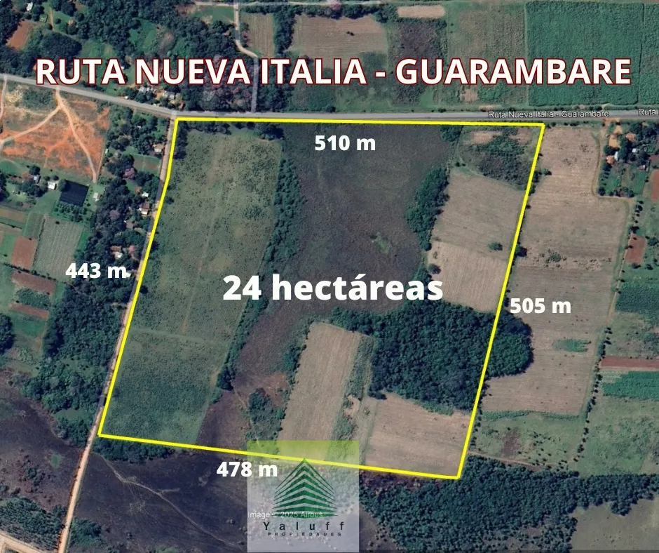 TERRENO DE 24 HECTÁREAS SOBRE RUTA ASFALTADA EN VILLETA — foto 2