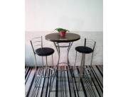 MESA HELENA P/BUTACAS TAPA MDF MOVELMAX CROMADA (M01901)