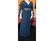Hermoso vestido largo de noche de color azul marino oscuro. Talla M