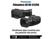 Filmadora Panasonic HC-X1200 4K. Adquirila en cuotas!