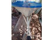 LANCHA DE FIBRA DOBLE FONDO MOTOR MARINER 25 HP FUNCIONANDO