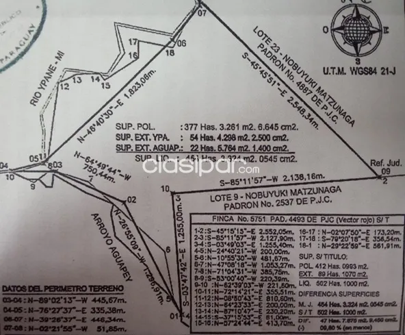 PEDRO JUAN CABALLERO - ZONA RIO YPANE MI - 50 Km DE PJC - 454 HECTAREAS — foto 2