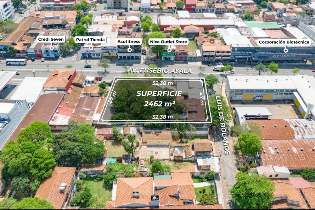 PROPIEDAD EN ESQUINA SOBRE AVDA EUSEBIO AYALA 2.462m² — foto 2