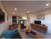 Alquilo amplio departamento amoblado de 1 dormitorio c/piscina en Mburucuyá COD A0517