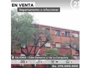 EN VENTA DEPTO A REFACCIONAR EN BARRIO SAJONIA