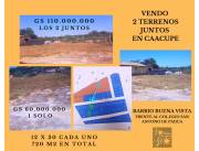 Vendo 2 terrenos juntos en Caacupe
