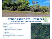 CAMPO EN ESTANZUELA VILLA OLIVA DE 276 HECTÁREAS A 3 KILÓMETROS DE LA RUTA ASFALTADA