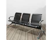 SILLA DE ESPERA TANDEM METALICO/NEGRO (1160)