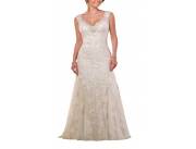 ✨ Vestido de novia corte sirena con encaje y pedrería – Talla XG ✨