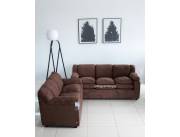 JUEGO SOFA 3-2 LUGARES MARRON (850C)