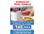 BOBINAS DE PAPEL TÉRMICO (100 UNIDADES)