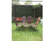 JUEGO JARDIN MESEDORA AMACABLE TIPO RATAN 4(3572)+1(3670)