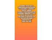 BARRIO YCUA SATY. VENDO 2 TERRENOS EN ESQUINA CERCANÍAS DE PASEO LA GALERÍA Y STA. TERESA.