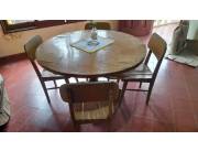 Remato por viaje mesa redonda de madera maciza