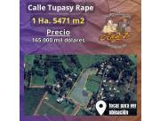Terreno plano en Tupasy Rape 1ha. y media