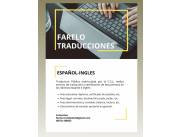 TRADUCCIÓN ESPAÑOL-INGLÉS / INGLÉS-ESPAÑOL