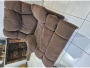 Vendo Sillón Reclinable de tela marrón (usado)