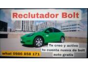 Creo cuenta de Bolt auto