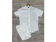 🌀 Conjunto de lino elastizado para caballero, en negro verde blanco gris marrón 🌀Talle