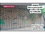 Vendo hierro para jardín