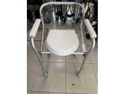 SILLA SANITARIA CON RUEDAS DE ALUMINIO