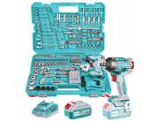 Caja de herramientas 142 piezas total más una llave de impacto 500 Nm