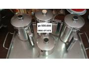 Vendo juego de teteras de acero inox