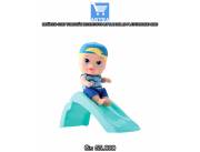 MUÑECO CON TOBOGÁN DIVERTOYS LITTLE DOLLS PLAYGROUND 8095