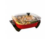 OLLA ELECTRICA CUADRADA FTX EH-05 5L ANTIADHERENTE ROJO