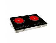 PLACA DE COCINA VITROCERAMICA FTX FEC-2H 7000W DIGITAL/2 HORNALLAS/NEGRO CON SELECTOR