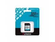 MEMORIA SD KINGSTON 512GB SDG4/512GB CANVAS GO PLUS CLASS 10