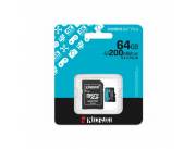 MEMORIA MICRO SD KINGSTON 64GB SDCG4/64GB CANVAS GO PLUS CON ADAPTADOR
