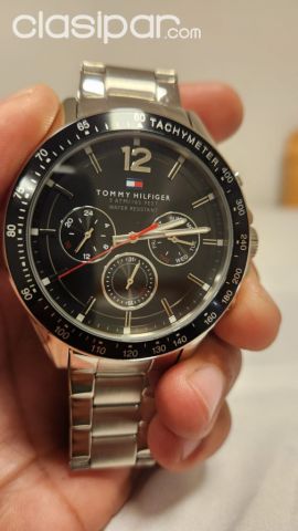 Relojes - Joyas - Accesorios - Reloj Tommy Hilfiger 1791104 Hombre Acero Inox Original Plateado Negro Negro