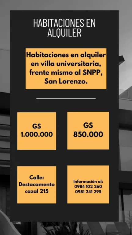 Alquilo pieza frente al SNPP de San Lorenzo — photo 2