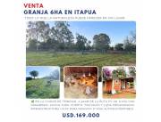 ITAPÚA, BAJÓ DE PRECIO! 6.1 HAS, PROX. CAPI´IBARY, GANADERA, CRIADERO, AVICOLA, AGRICOLA.