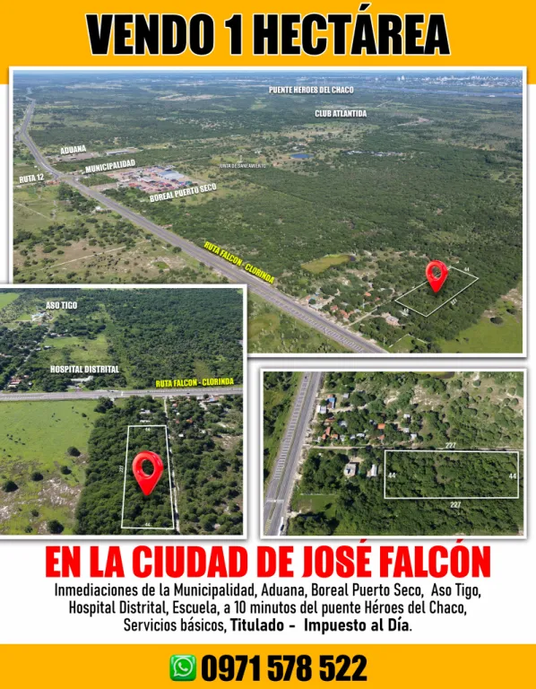 VENDO 1 HECTÁREA EN JOSÉ FALCÓN - CHACOI — foto 2